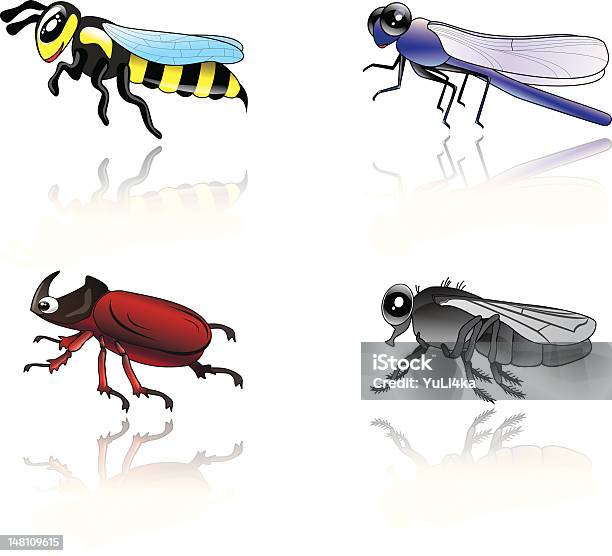 Insectes Vecteurs libres de droits et plus d'images vectorielles de Aile d'animal - Aile d'animal, Bébé, Coléoptère