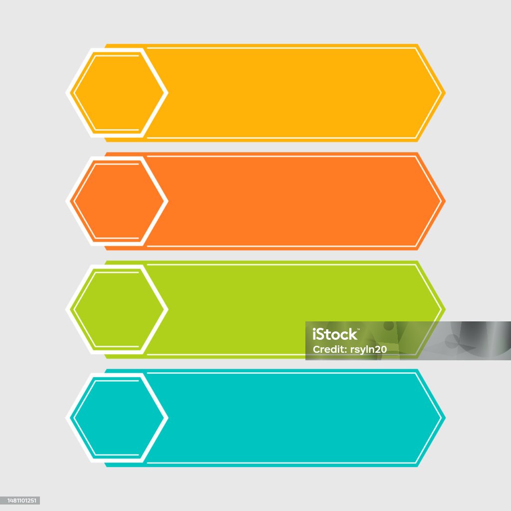 Element Text Box Geometric Text Box Steps Set For Infographic Element Vector ...