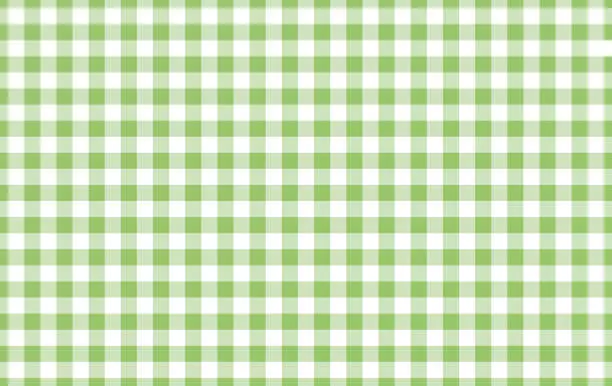 Vector illustration of Green traditional gingham seamless background