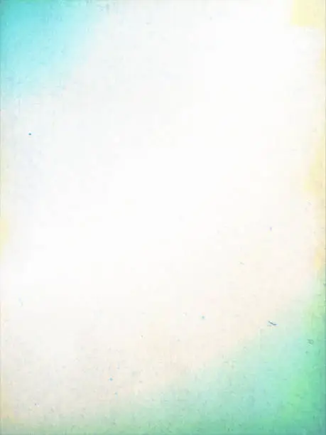 Vector illustration of Vertical Soft turquoise blue green and yellow and white coloured vector multi colored backgrounds like water colour spread or sprayed on white backdrop