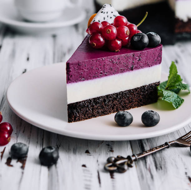 istock Cake Berry breeze on white plate 1481109291