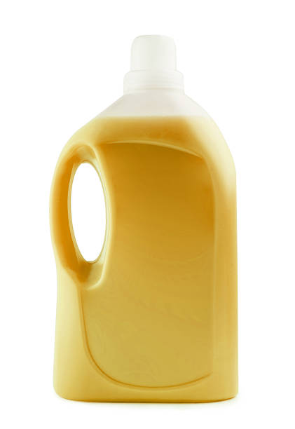 istock Plastic clean bottle full with yellow detergent 1481109375