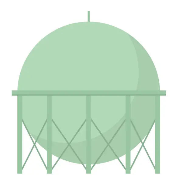 Vector illustration of Vector illustration of gas storage tank