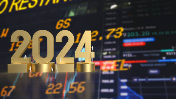 istock Gold text 2024 and figure for business concept 3d rendering 1481116464