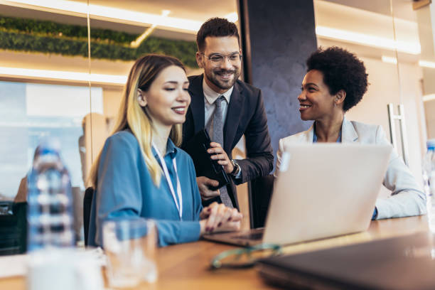 istock Group of businesspeople having a briefing in a boardroom. 1481118155