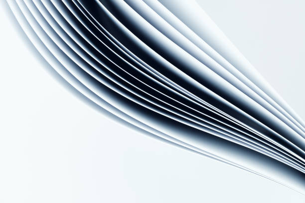 istock Abstract background, sheets of paper forming a pattern of curved lines. 1481121128
