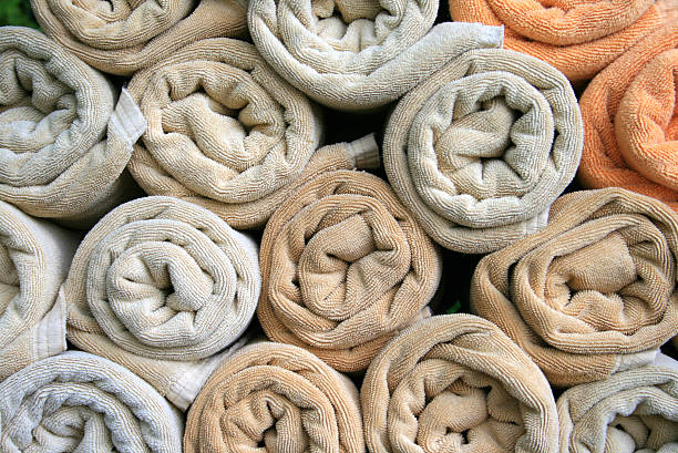 istock Pattern of colorful wash cloth 148112181