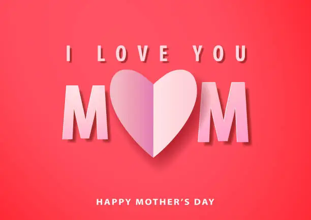 Vector illustration of Mother’s Day Loving Heart
