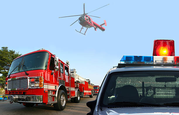 Fire department response Fire department came on the scene rescue stock pictures, royalty-free photos & images