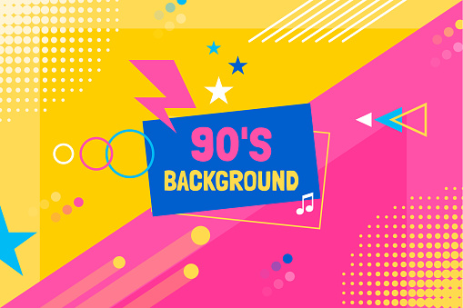 90s style colorful abstract background