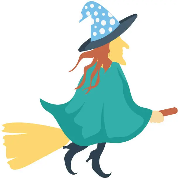 Vector illustration of Witch Broom