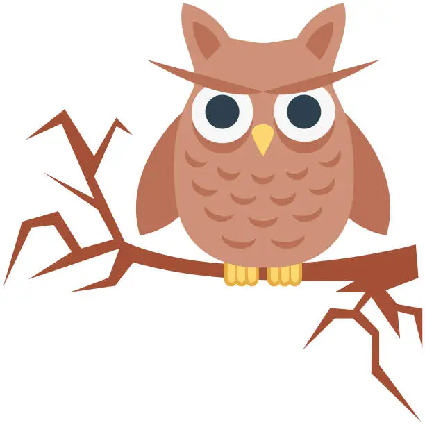 Vector illustration of Halloween Owl