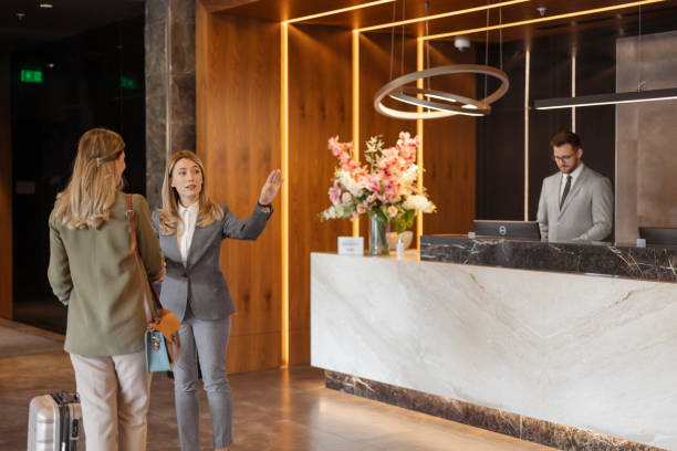 istock Handshake in Front of Hotel Reception 1481129274
