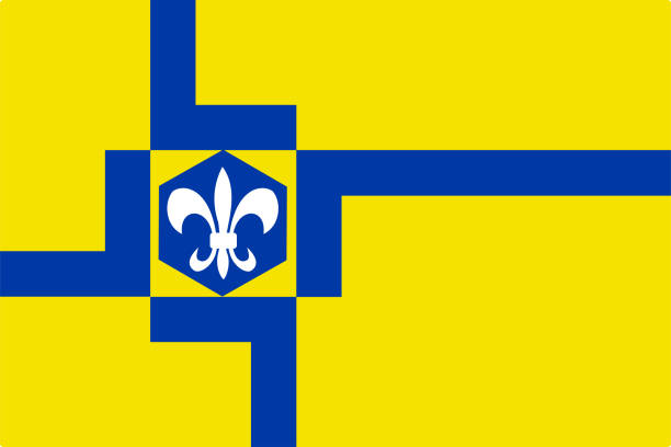 istock Flag of Lelystad city and Municipality (Flevoland province, Kingdom of the Netherlands, Holland) 1481133035
