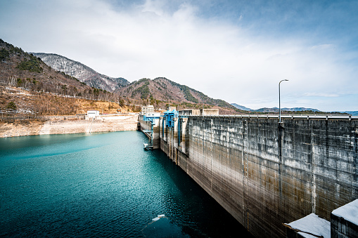 Kurobe Dam is a famous and beautiful dam at Ashikuraji, Tateyama, Nakaniikawa District, Toyama Japan