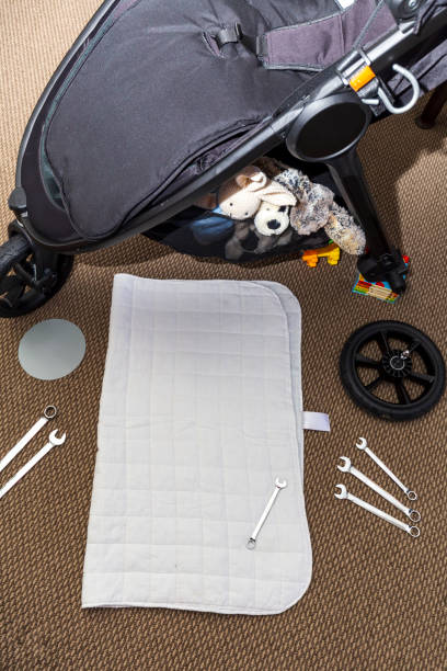 istock Garage tools and child carriage in the background 1481136032