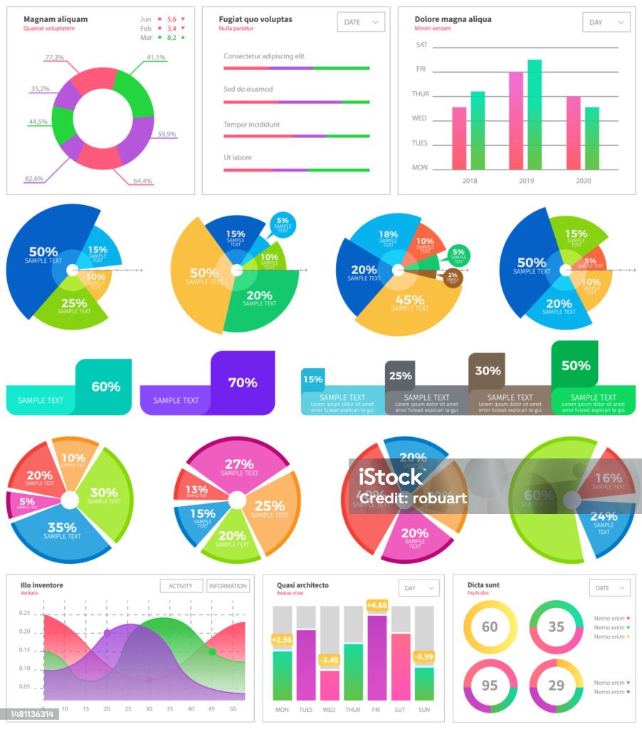 Statistical Indicator Graphics Market Diagrams Graphic Information Visualization And Analysis ...