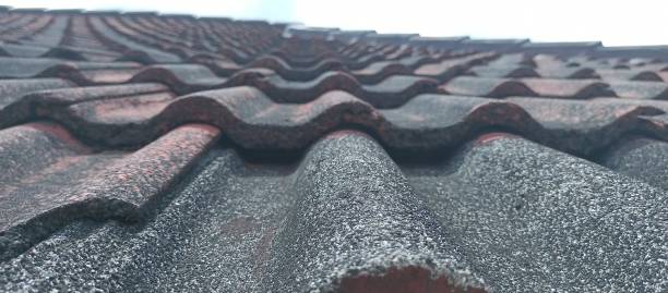 istock Blackened roof tiles. Selective Focus. 1481137913