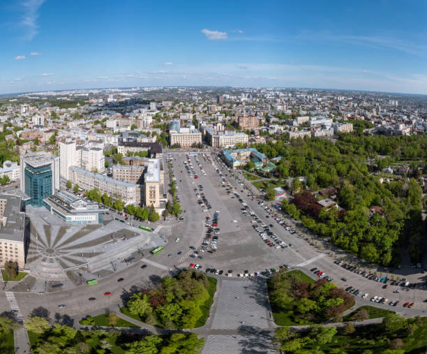 istock Aerial panorama on Svobody Square, Kharkiv Ukraine 1481140314