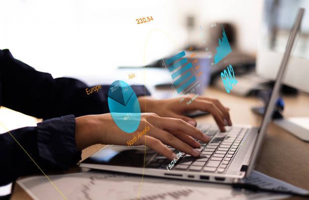 istock Woman is typing on the notebook. 1481141810
