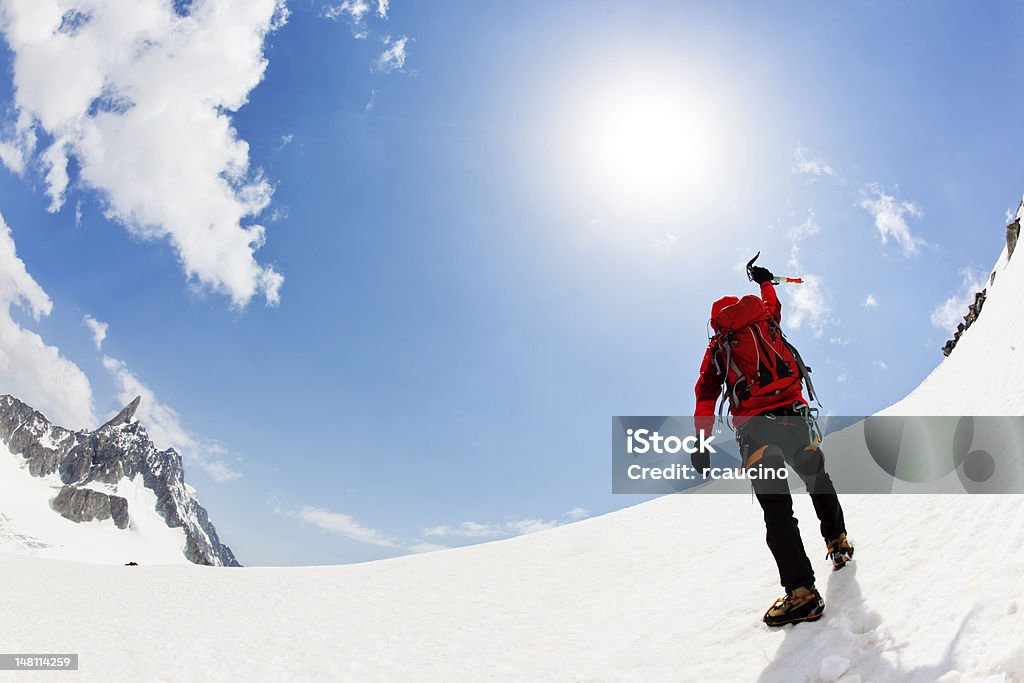 Sie zum Gipfel - Lizenzfrei Berg Stock-Foto