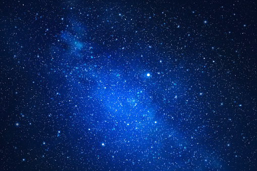 Milky Way, stars and nebula. Space vector background