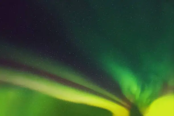 Vector illustration of Green aurora borealis
