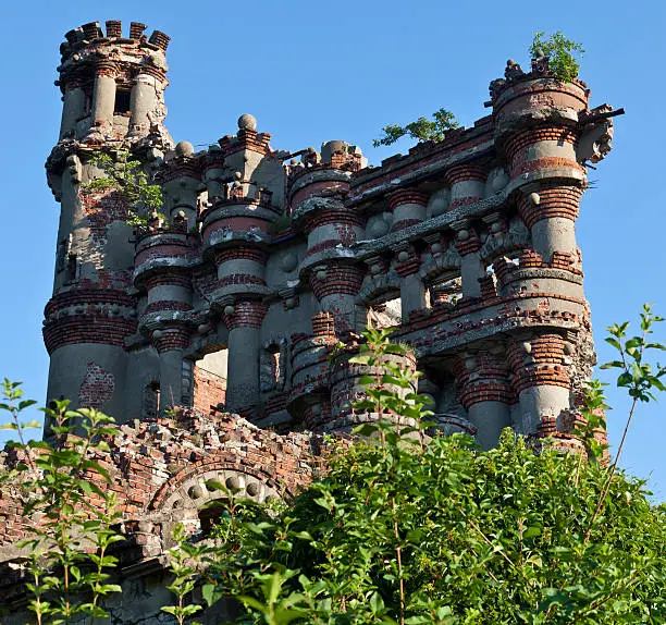 Ruins of Bannerman's Castle on Pollepel island on Hudson river