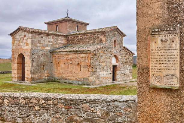 Romanesque chapel. San Pedro de la Nave. Campillo, Zamora, Spain Medieval chapel. San Pedro de la Nave. Campillo, Zamora, Spain romanesque stock pictures, royalty-free photos & images