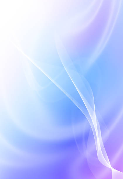 파란색과 흰색 색상의 부드러운 선이 있는 추상적인 배경 - fractal blue backgrounds focus on background stock illustrations