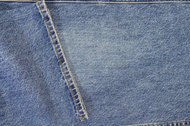 istock Blue denim texture and jeans background, jeans fabric Navy blue abstract backgrounds,Folded fabric pants legs show the seams of the pants. 1481150216