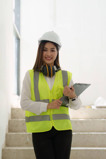 istock Asian Engineer working and quality check at construction site. Asian foreman construction standing at construction office 1481150611