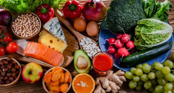 istock Food products representing the nutritarian diet 1481151555