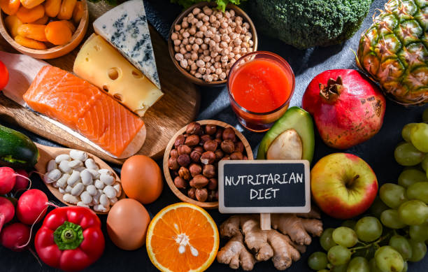 istock Food products representing the nutritarian diet 1481151574