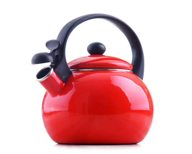 istock Traditional stainless steel stovetop kettle with whistle 1481151849