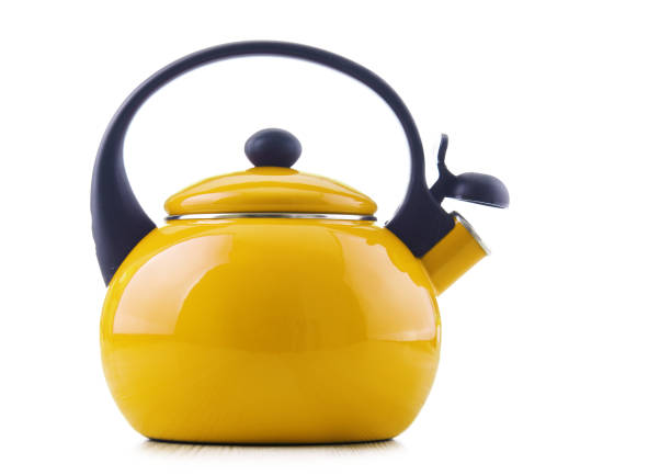 istock Traditional stainless steel stovetop kettle with whistle 1481151854