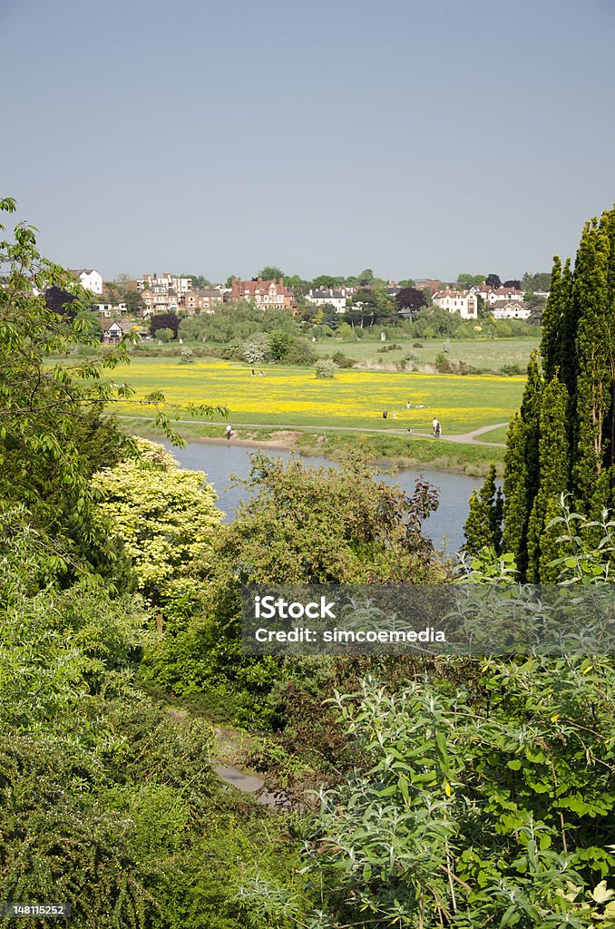 Meadows и Река Ди путь наблюдалось Grosvenor Парк - Стоковые фото Луг роялти-фри