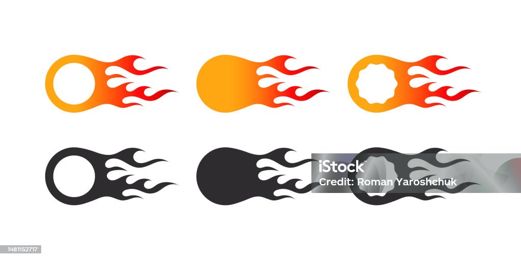 Vector Graph Fire Fire Flames Fire Flames Bright Fireballs Red Fiery Flames Vector ...