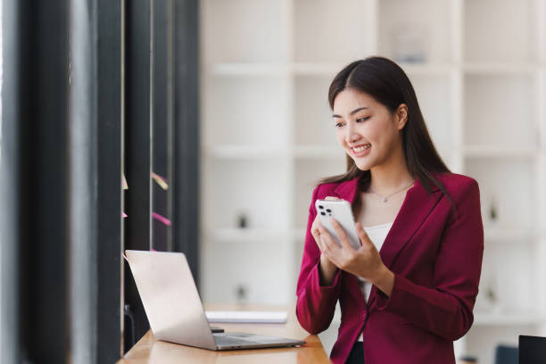 istock Beautiful Business woman completes KYC using an online banking program in order to open a digital savings account. The definition of cyber security 1481153293