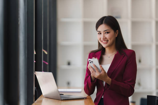 istock Beautiful Business woman completes KYC using an online banking program in order to open a digital savings account. The definition of cyber security 1481153310