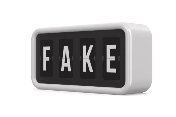 istock Flip black scoreboard Fake on white background. Isolated 3d illustration 1481154115