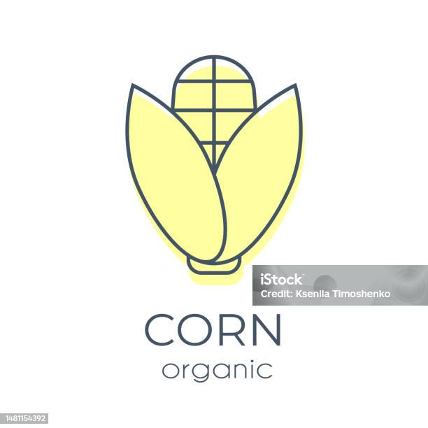 Corn Design Element Single Minimalist Vector Design Element Yellow Corn Stock Illustration ...