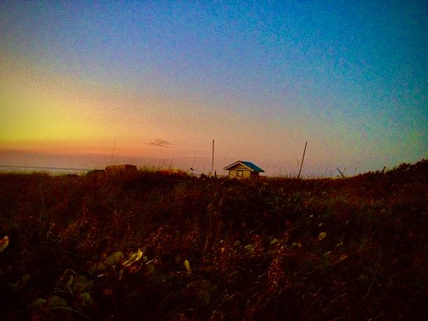 istock Beach Bungalow on a Hill at Sunrise 1481158358