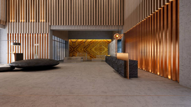 istock 3d render luxury hotel lobby entrance 1481160133