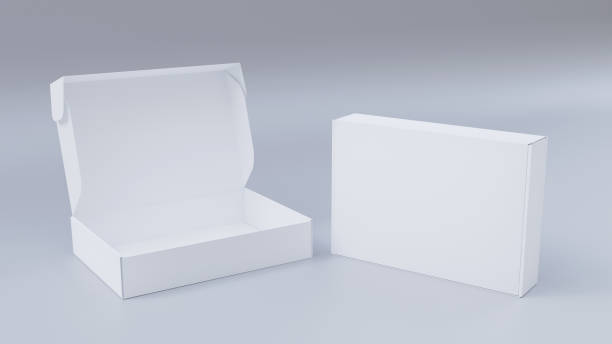 istock Set of white product, mailing boxes on a white background. 1481162581