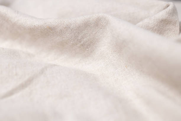 istock Natural linen fabric texture. Rough crumpled burlap background 1481165165