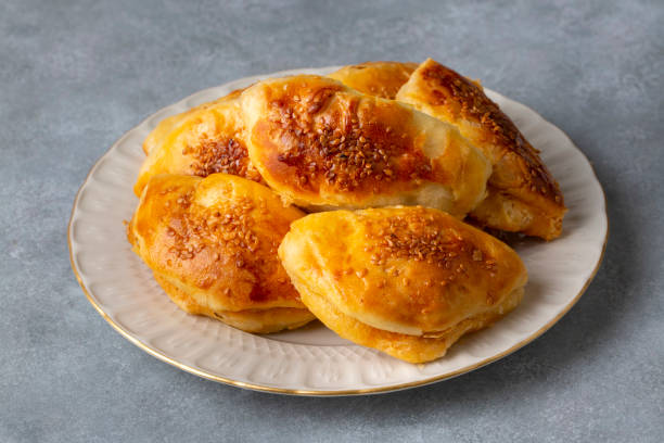 istock Turkish cuisine; Handmade Cheese Pastry (Turkish name; peynirli pogaca) 1481165744