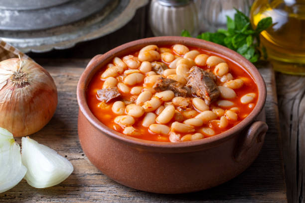 istock Turkish foods; dried bean, Beans with minced meat (kuru fasulye) 1481166721