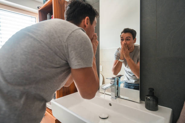 istock Athletic Mid Adult  Man During His Morning Routine  in Bathroom 1481168525