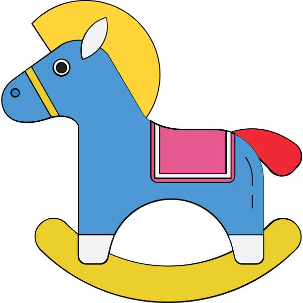 Vector illustration of Rocking Horse